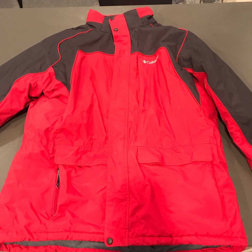 Columbia Waterproof Winter Jacket Red/Black